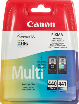 Картридж струйный Canon PG-440/CL-441 5219B005 черный/трехцветный x2упак. (180стр.) для Canon MG2140/MG3140 - купить недорого с доставкой в интернет-магазине