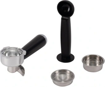 Кофеварка рожковая Hyundai HEM-4309 1350Вт серебристый/черный - купить недорого с доставкой в интернет-магазине