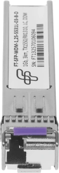 Трансивер Future Technologies FT-SFP-WDM-1,25-5531L-03-B-D оптич. SFP WDM SM 1.25Гбит/с Tx:1550нм Rx:1310нм до 3км - купить недорого с доставкой в интернет-магазине