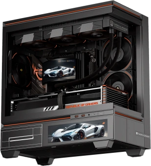 Система водяного охлаждения Thermalright Rainbow Vision 360 Turbo Soc-AM5/AM4/1200/1700/1851 черный 4-pin 28.1dB Al LCD Ret (R-VISION-TURBO-360-BL-ARGB) - купить недорого с доставкой в интернет-магазине
