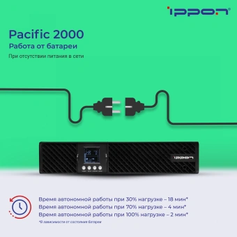 Источник бесперебойного питания Ippon Pacific 2000 1800Вт 2000ВА черный - купить недорого с доставкой в интернет-магазине
