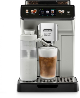 Кофемашина Delonghi Eletta Explore ECAM450.55.S 1450Вт серебристый/черный - купить недорого с доставкой в интернет-магазине