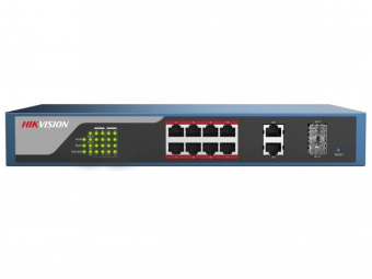 Коммутатор Hikvision DS-3E1310P-EI/M (L2) 8x100Мбит/с 2SFP 123W - купить недорого с доставкой в интернет-магазине