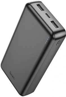 Мобильный аккумулятор Hoco J100A 20000mAh 2.1A 2xUSB-A черный - купить недорого с доставкой в интернет-магазине
