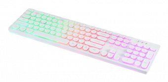 Клавиатура Оклик 420MRL белый USB slim Multimedia LED - купить недорого с доставкой в интернет-магазине