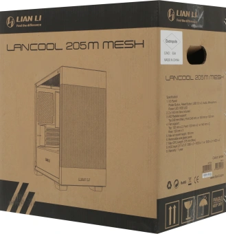 Корпус Lian-Li Lancool 205M Mesh белый без БП mATX 3x120mm 2x140mm 2xUSB3.0 audio bott PSU - купить недорого с доставкой в интернет-магазине