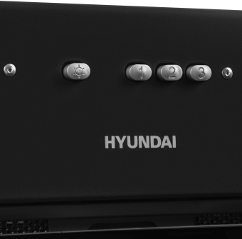 Вытяжка встраиваемая Hyundai HBB 6036 BG черный управление: кнопочное (1 мотор) - купить недорого с доставкой в интернет-магазине