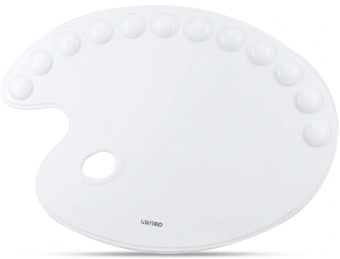 Палитра для смешивания красок Deli 68300 эллипс 400x290мм пластик - купить недорого с доставкой в интернет-магазине