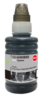 Чернила Cactus CS-GI490BKB GI-490 черный пигментный 100мл для Canon Pixma G1400/G2400/G3400 - купить недорого с доставкой в интернет-магазине