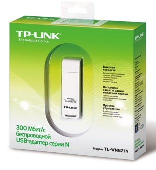 Сетевой адаптер Wi-Fi TP-Link TL-WN821N N300 USB 2.0 (ант.внутр.) - купить недорого с доставкой в интернет-магазине
