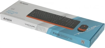 Клавиатура + мышь A4Tech Fstyler F1010 клав:черный/оранжевый мышь:черный/оранжевый USB Multimedia (F1010 ORANGE) - купить недорого с доставкой в интернет-магазине