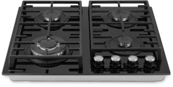 Газовая варочная поверхность Hyundai HHG 6438 BG черный - купить недорого с доставкой в интернет-магазине
