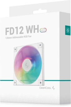 Вентилятор для корпуса Deepcool FD12 ARGB 120х120x25 белый 4-pin 26.9дБ (R-FD12-WHAPN1-G) Ret - купить недорого с доставкой в интернет-магазине