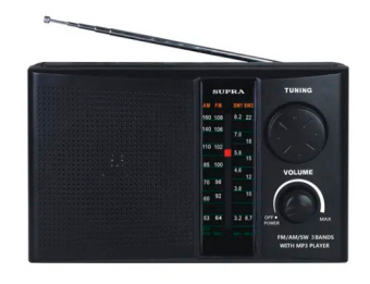 Радиоприемник портативный Supra ST-19U черный USB - купить недорого с доставкой в интернет-магазине