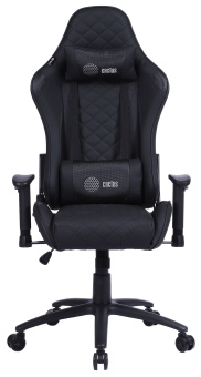 Кресло игровое Cactus CS-CHR-030BL черный эко.кожа с подголов. крестов. сталь - купить недорого с доставкой в интернет-магазине