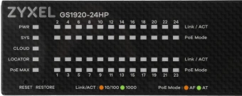 Коммутатор Zyxel GS192024HPV2-EU0101F (L2) 24x1Гбит/с 4xКомбо(1000BASE-T/SFP) 24PoE+ 375W управляемый - купить недорого с доставкой в интернет-магазине