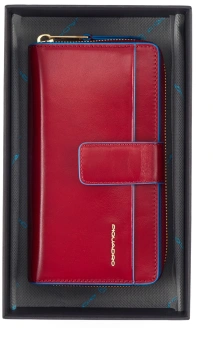 Кошелек женский Piquadro Blue Square PD1354B2R/R красный натур.кожа - купить недорого с доставкой в интернет-магазине