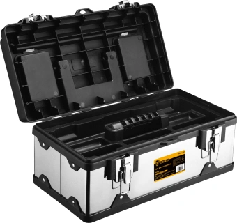 Ящик для инструментов Deko Tool box 18M 18л 1отд. 2карм. серебристый/черный (085-3002) - купить недорого с доставкой в интернет-магазине