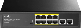 Коммутатор Cudy FS1010P (L2) 10x100Мбит/с 8PoE+ 120W неуправляемый - купить недорого с доставкой в интернет-магазине