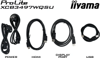 Монитор Iiyama 34" ProLite XCB3497WQSNPH-B1 черный VA LED 21:9 HDMI M/M Cam матовая HAS Piv 3000:1 350cd 178гр/178гр 3440x1440 120Hz FreeSync Premium DP UW USB 9.7кг - купить недорого с доставкой в интернет-магазине