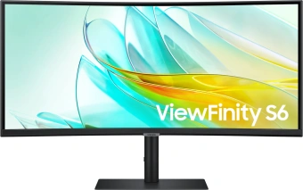 Монитор Samsung 34" ViewFinity S6 S34C650UAIXCI черный VA LED 5ms 21:9 HDMI M/M полуматовая 350cd 178гр/178гр 3440x1440 100Hz FreeSync DP Ultra WQHD USB 8кг - купить недорого с доставкой в интернет-магазине