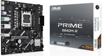 Материнская плата Asus PRIME B840M-R Socket AM5 AMD B840 2xDDR5 mATX AC`97 8ch(7.1) GbLAN RAID+HDMI+DP - купить недорого с доставкой в интернет-магазине