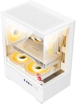 Корпус Bloody CC-125 белый без БП mATX 5x120mm 2xUSB2.0 1xUSB3.0 audio bott PSU - купить недорого с доставкой в интернет-магазине