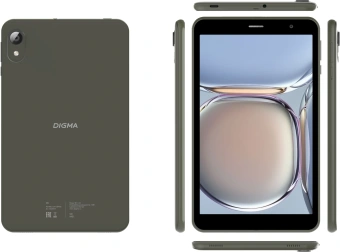 Планшет Digma R8 T606 (1.6) 8C RAM4Gb ROM64Gb 8" IPS 1280x800 4G Android 15 темно-серый 5Mpix 2Mpix BT WiFi microSD 512Gb 4000mAh 168hrs - купить недорого с доставкой в интернет-магазине
