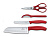 Набор ножей кухон. Victorinox Kitchen Set, 4 pieces (6.7131.4G) компл.:4предм. красный подар.коробка