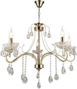 Люстра Hiper H220-5 потолоч. бронза ант./прозрач. - купить недорого с доставкой в интернет-магазине