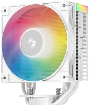 Устройство охлаждения(кулер) Deepcool AG400 Wh V2 ARGB Soc-AM5/AM4/1200/1700/1851 белый 4-pin 31.6dB Al+Cu 220W 643gr Ret (R-AG400-WHAMMN-GJD) - купить недорого с доставкой в интернет-магазине
