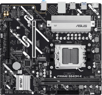 Материнская плата Asus PRIME B840M-K Socket AM5 AMD B840 2xDDR5 mATX AC`97 8ch(7.1) 2.5Gg RAID+HDMI - купить недорого с доставкой в интернет-магазине