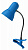 Светильник Трансвит НАДЕЖДА-ПШ (NADEZHDA-PSH/BLU) настольный на прищепке E27 синий лазурь 40Вт