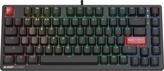Клавиатура A4Tech MS76 механическая черный USB Multimedia for gamer LED кабель 1.8м - купить недорого с доставкой в интернет-магазине
