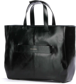 Деловая сумка женская Piquadro Blue Square BD6680B2/N с отделением для ноутбука черный натур.кожа - купить недорого с доставкой в интернет-магазине