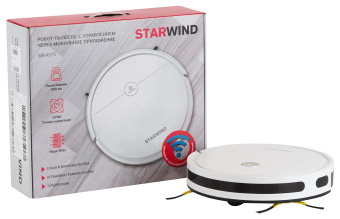 Пылесос-робот Starwind SRV4575 15Вт белый - купить недорого с доставкой в интернет-магазине