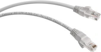 Патч-корд Cabeus PC-UTP-RJ45-CAT.5E-20M-LSZH U/UTP RJ-45 вил.-вилка RJ-45 кат.5E 20м серый LSZH - купить недорого с доставкой в интернет-магазине