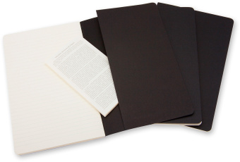 Блокнот Moleskine CAHIER JOURNAL QP311 Pocket 90x140мм обложка картон 64стр. линейка черный (3шт) - купить недорого с доставкой в интернет-магазине