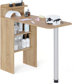 Стол для компьютера Сокол СП-19 складн. столешница ЛДСП дуб сонома каркас хром (00-00013783) - купить недорого с доставкой в интернет-магазине