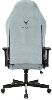 Кресло игровое Knight N1 Fabric серо-голубой Light-28 с подголов. крестов. металл - купить недорого с доставкой в интернет-магазине