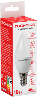 Лампа светодиодная Thomson TH-B2018 10Вт цок.:E14 свеча 220B 4000K св.свеч.бел.нейт. Candle (упак.:1шт) - купить недорого с доставкой в интернет-магазине