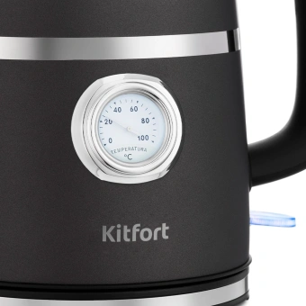 Чайник электрический Kitfort КТ-670-1 1.7л. 2200Вт графит корпус: металл/пластик - купить недорого с доставкой в интернет-магазине