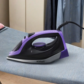 Утюг Kitfort КТ-2627 2200Вт фиолетовый/черный - купить недорого с доставкой в интернет-магазине