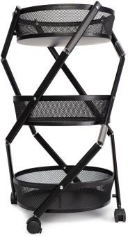 Этажерка Domfy DHC-FC30862 34.2x34.2x83.6см d=34.2см черный - купить недорого с доставкой в интернет-магазине