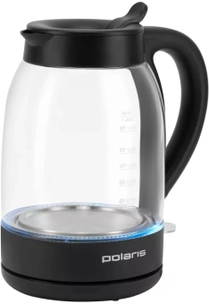Чайник электрический Polaris PWK 1797CGL 1.8л. 2200Вт черный корпус: пластик/стекло - купить недорого с доставкой в интернет-магазине