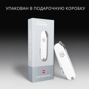 Нож перочинный Victorinox Classic SD Falling Snow (0.6223.7G) 58мм 7функц. подар.коробка - купить недорого с доставкой в интернет-магазине