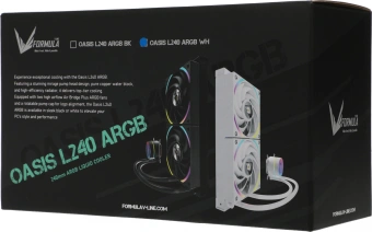 Система водяного охлаждения Formula Oasis L240 ARGB Soc-AM5/AM4/1200/2066/1700/1851 белый 4-pin 1-27.2dB Al+Cu 310W Ret (OASIS L240 ARGB WH) - купить недорого с доставкой в интернет-магазине