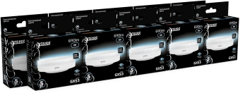 Лампа светодиодная Gauss 8Вт цок.:GX53 таблетка 220B св.свеч.бел.нейт. Tablet (упак.:10шт) (108008208) - купить недорого с доставкой в интернет-магазине
