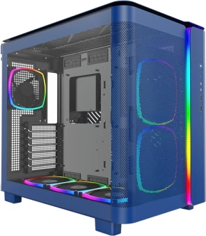 Корпус Montech King 95 Pro голубой без БП ATX 7x120mm 2x140mm 2xUSB3.0 audio bott PSU - купить недорого с доставкой в интернет-магазине