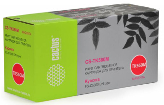Картридж лазерный Cactus CS-TK560M TK-560 пурпурный (10000стр.) для Kyocera FS-C5300DN - купить недорого с доставкой в интернет-магазине